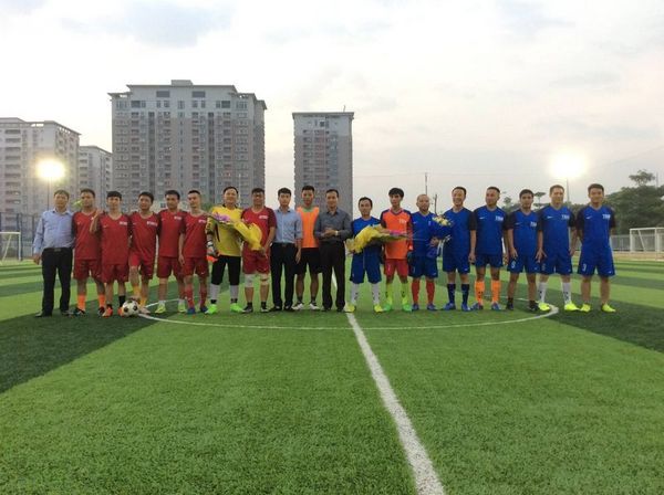 GIAO HỮU BÓNG ĐÁ GIỮA CÔNG TY CP TELIN ( FC TELIN ) VÀ CÔNG TY CỔ PHẦN ĐỊA ỐC MB LAND