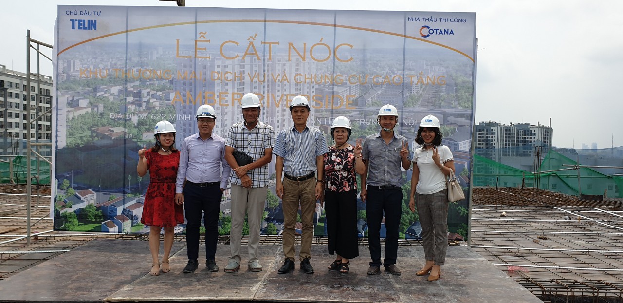 LỄ CẤT NÓC KHU THƯƠNG MẠI, DỊCH VỤ VÀ CHUNG CƯ CAO TẦNG AMBER RIVERSIDE